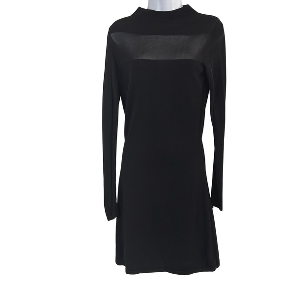 & Other Stories Dresses & Skirts - NWOT Stockholm Atelier & Other Stories Black Mock Neck Mesh Panel Knit Dress M